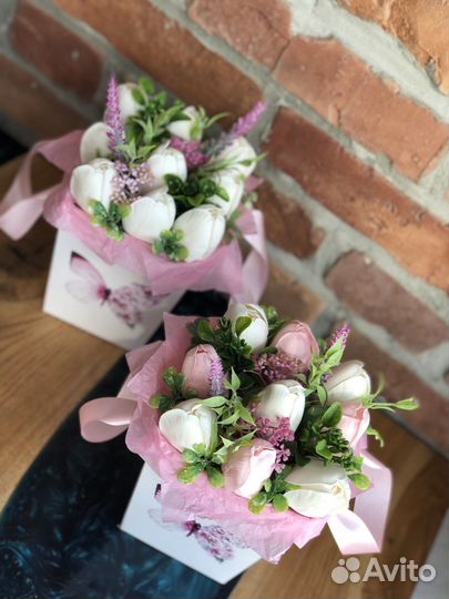 Букет тюльпанов из мыла