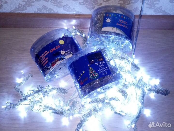 Гирлянда штора 3*2 новая