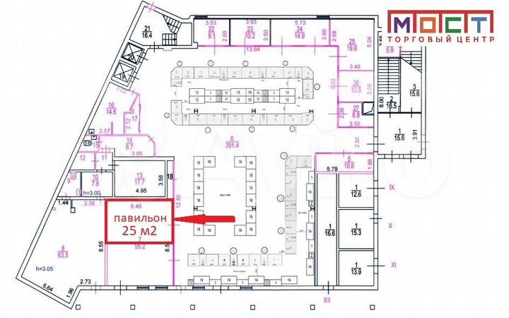 Павильон на фермерском рынке, 25 м²