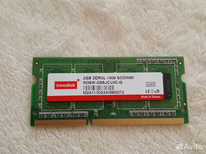 Оперативная память DDR3 sodimm: 1Gb PC3-8500S и 2G