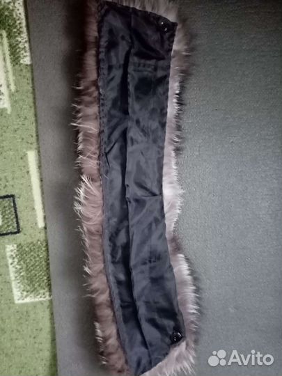 Меховой воротник чернобурка