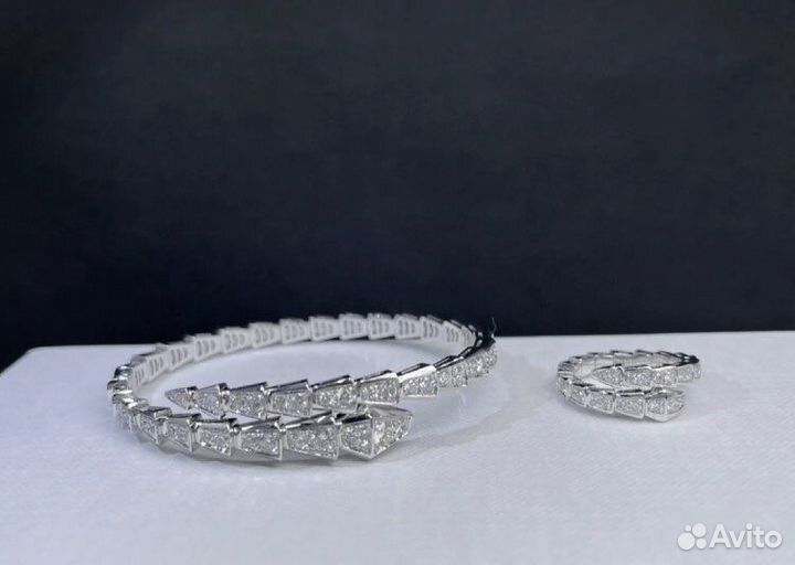 Золотой комплект Bvlgari 37 гр 3.7 ct