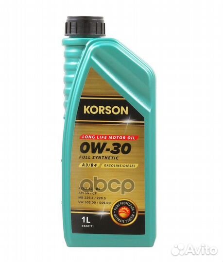 0W-30 full synthetic A3/B4 1л (синт. мотор