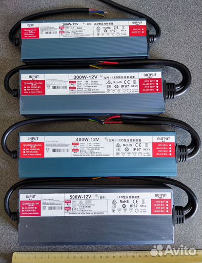 Блоки питания 20-500Вт IP67 герметичные