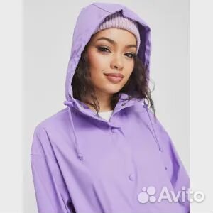 Фиолетовая прорезиненная плащ-парка ASOS design Pe