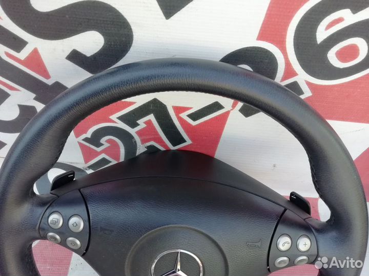Руль кожаный спорт с лепестками Мерседес W203 рест