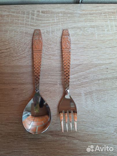 Набор ложка, вилка детская.Россия