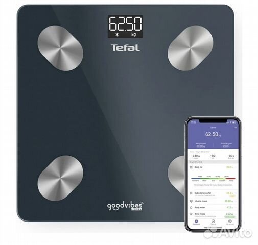 Напольные весы Tefal Goodvibes Life BM9620S, синий