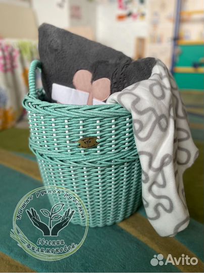 Корзина интерьерная плетеная 20л