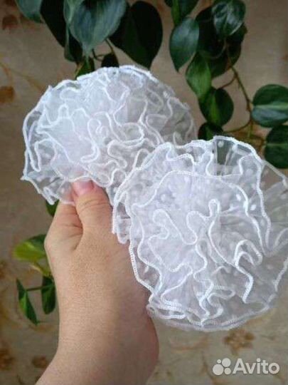 Банты для волос белые