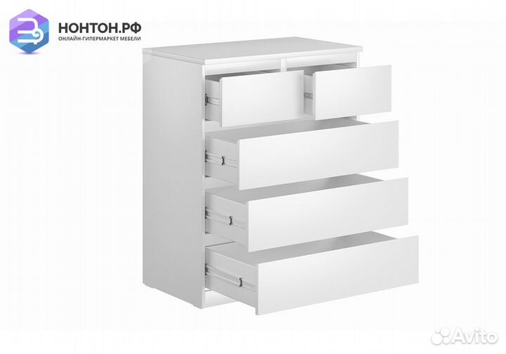 Комод Мальта 5 ящиков белый