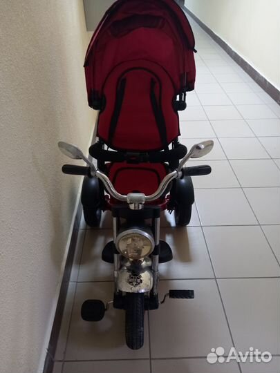 Коляска велосипед с родительской ручкой