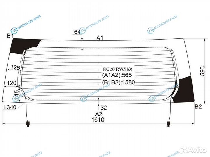 RC20 rwhx Стекло заднее с обогревом toyota alphard