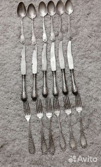 Набор мельхиоровых столовых приборов ссср18предме