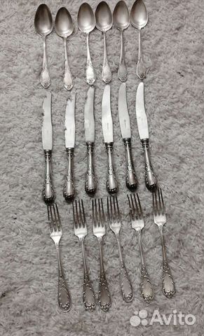 Набор мельхиоровых столовых приборов ссср18предме