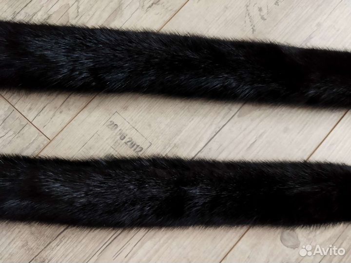Пояс норковый черный
