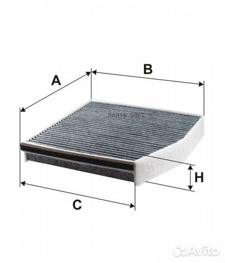 K1346A Filtron Фильтр салона угольный
