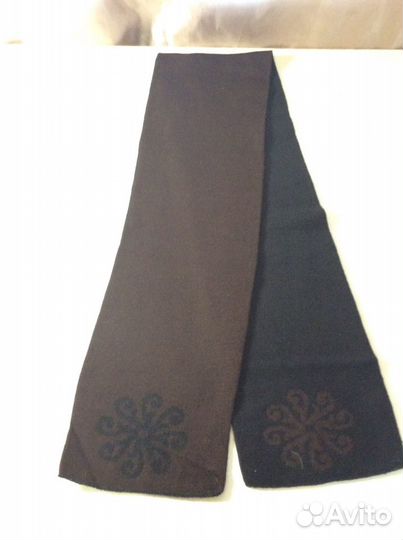 Двухцветный вязаный уютный шарф, арт 320