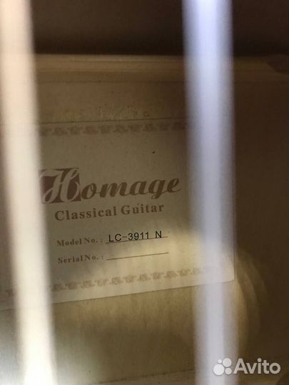 Классическая гитара Homage LC-3911-N 4/4