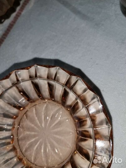 Советское цветное розовое стекло винтаж