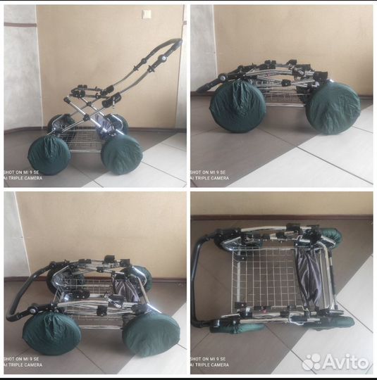 Детская коляска 2 в 1, с двумя шасси, эко-кожа