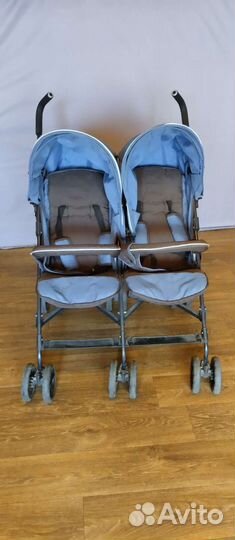 Прогулочная коляска трость для двойни
