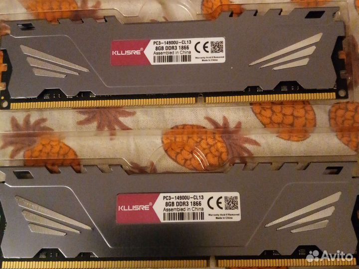 Комплект ddr3 16gb (2х8гб) 1600Мгц