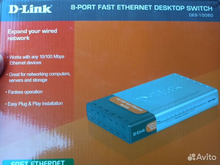 Сетевой коммутатор d-link des-1008d