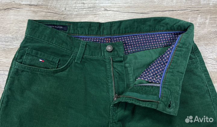 Tommy Hilfiger мужские зеленые вельветовые брюки