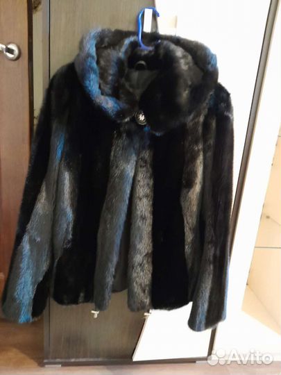 Шуба норковая с капюшоном 46 48 размер