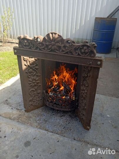Чугунная печь камин