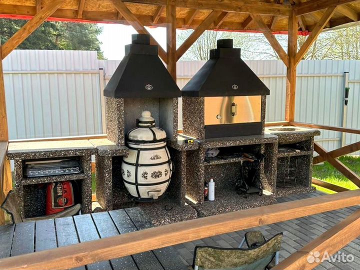 Печи барбекю, печи под казан