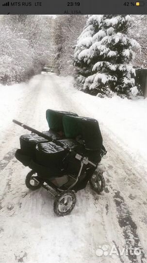 Коляска для двойни bumbleride indie twin 2в1