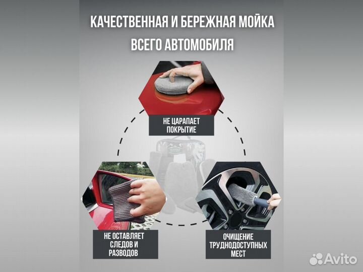 Детейлинг набор для полировки авто 9 в 1