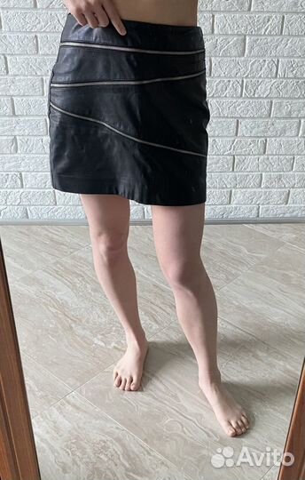 Кожаная юбка Mango (46)
