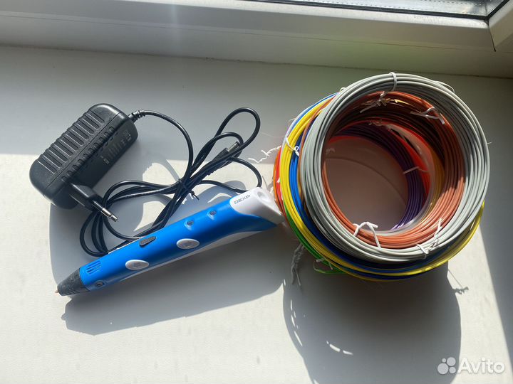 3d ручка с набором картриджей пластиком