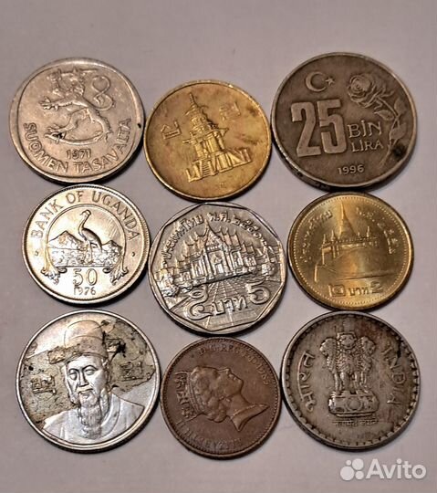 100 монет Со Всего Света. Без повторов. Коллекция