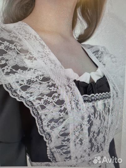 Белый школьный фартук