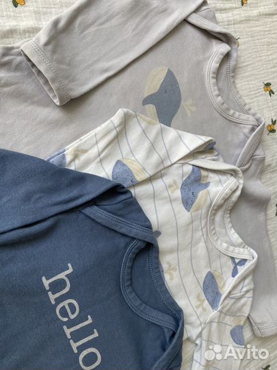 Боди 3 шт для новорожденных 74 с длинным рукавом