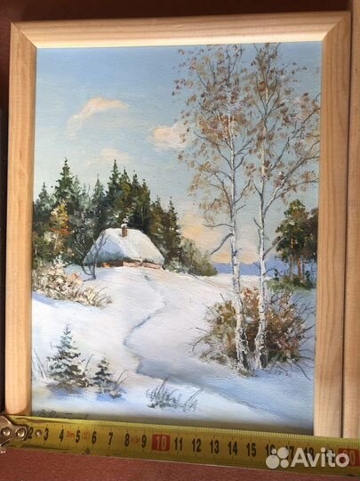 Зимняя избушка солнечный пейзаж в Москве