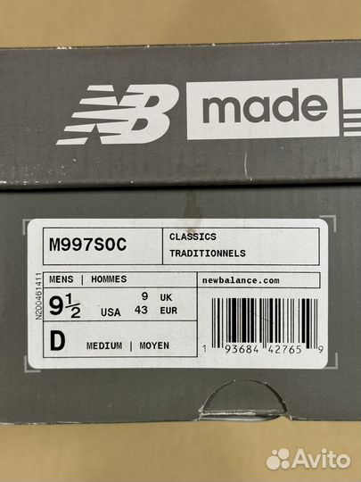 New Balance 997 Made in USA M997SOC Оригинал