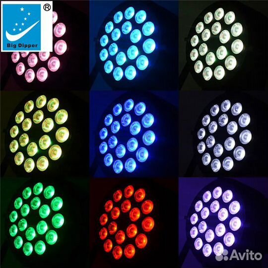 Светодиодный прожектор 18х10 ватт