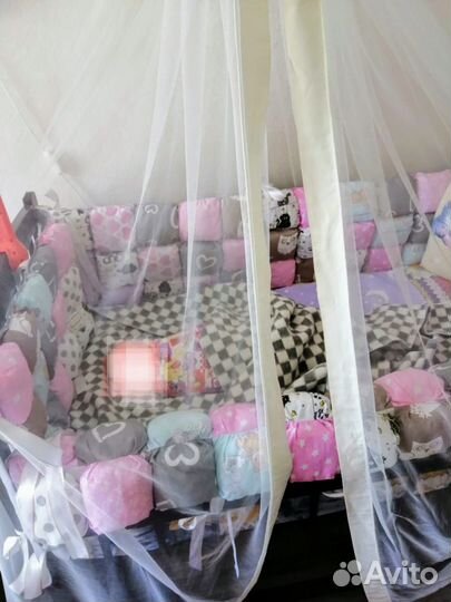 Мягкие бортики для детской кроватки