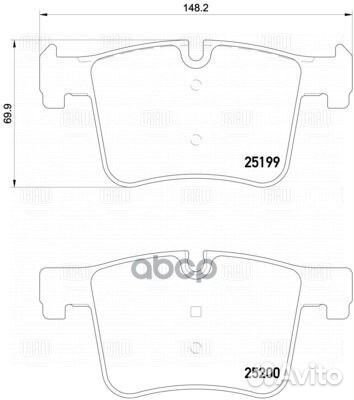 Колодки торм. для а/м BMW 1 (F20) (11) /3 (F3