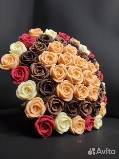 Шоколадные Розы - 51 шт в Букете