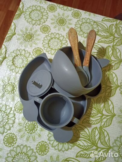 Набор силиконовой посуды для малышей