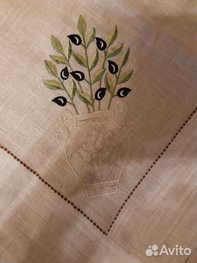 Скатерть льняная новая