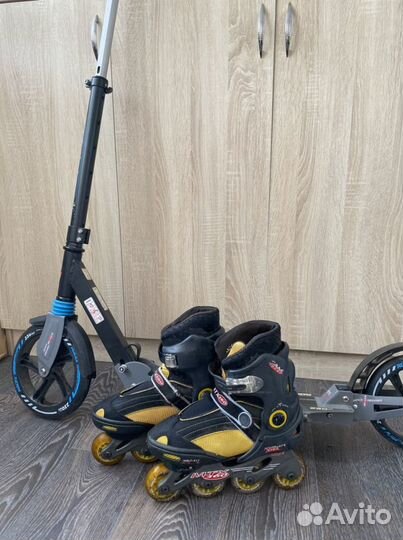Самокат взрослый и ролики актуально