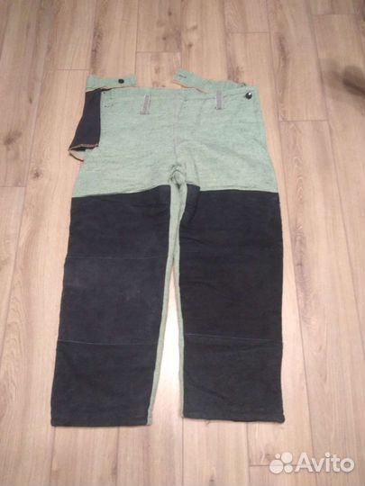 Зимние сварочные штаны спилк,брезент