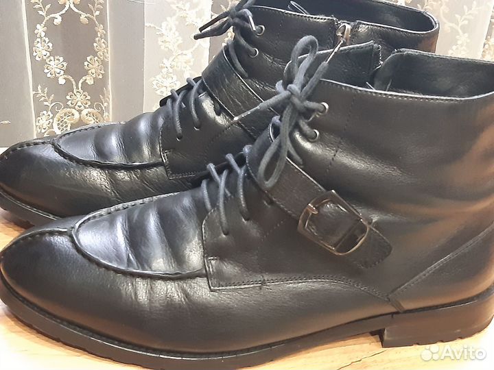 Зимние ботинки, натуральная кожа и мех